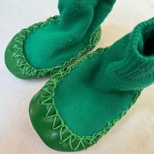 Hanna Andersson Green Baby Walker Shoes